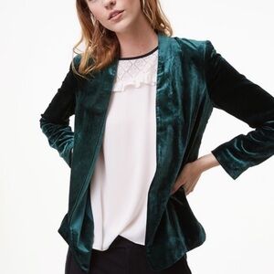 ✨NWOT LOFT Emerald Velvet Blazer